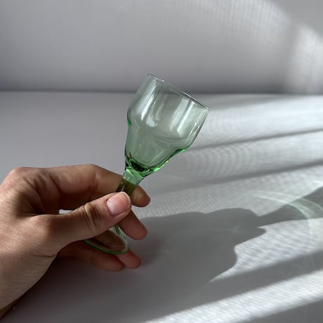 green liqueur glass 70s
