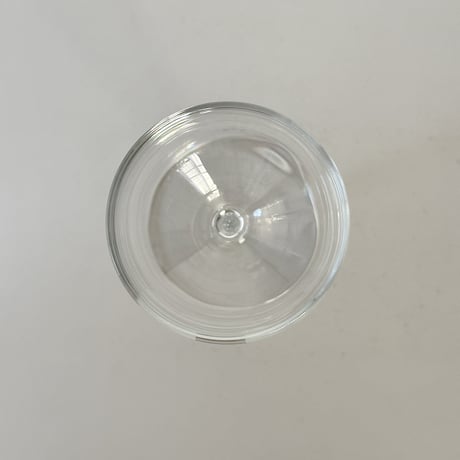crystal wine glass with twist stem 50s ITALY