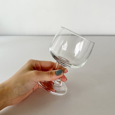 thick stem wine glass 90s FRANCE