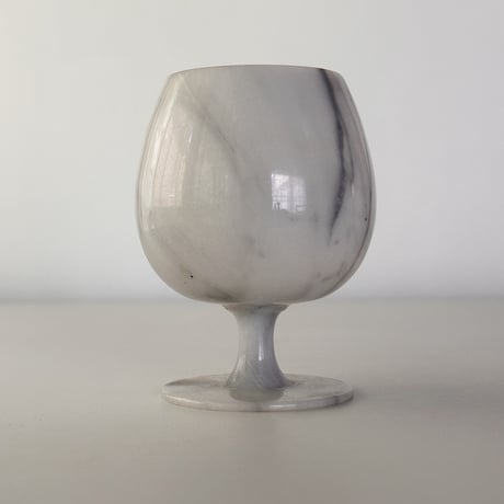 vintage onyx goblet with stem 80s
