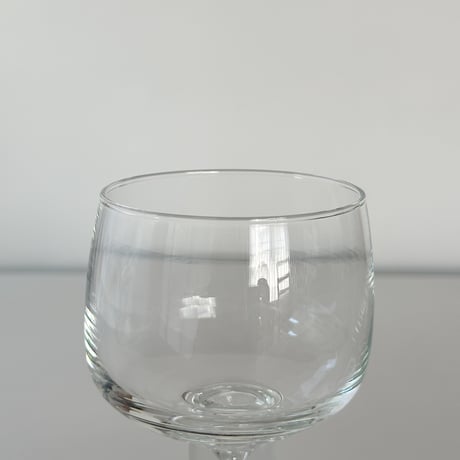 glass with bulbous bowl 80s FRANCE