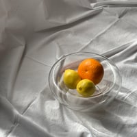 glass round bowl 60s Poland