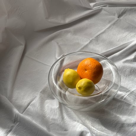 glass round bowl 60s Poland