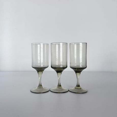 smoke liqueur glass green-grey straight 70s