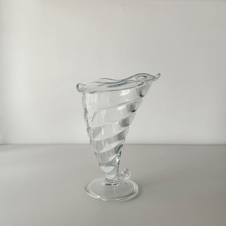 cone glass vase Italy 80-90s