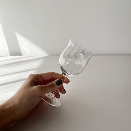 crystal tulip glass small unknown