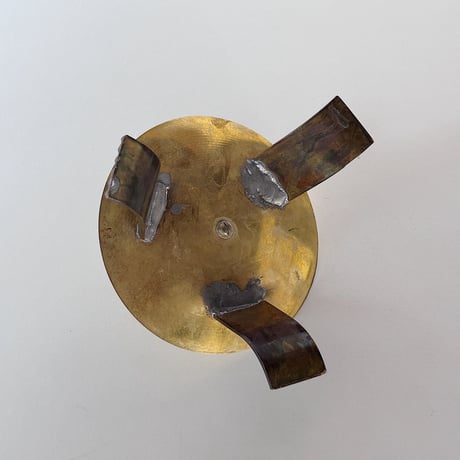 vintage brass candle holder Scandinavian 50s