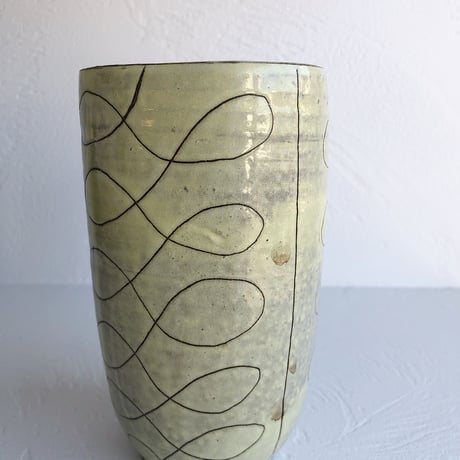 vase triangle ceramic 60s