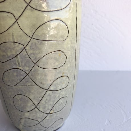 vase triangle ceramic 60s