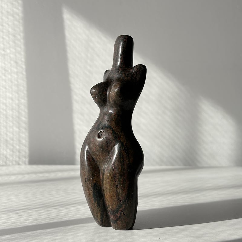 L.Piyo ジンバブエ 抽象 ショナ彫刻 石彫オブジェ サイン入り モダン Shona stone object Zimbabwe | EYEON general store