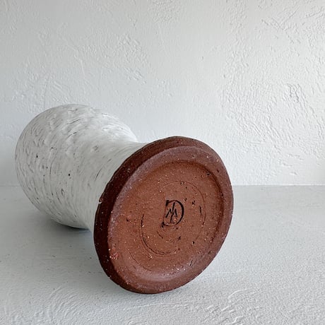 white club-shaped vase by Luise Wappler E.Germany