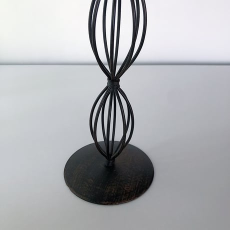 candle holder black metal wire buble