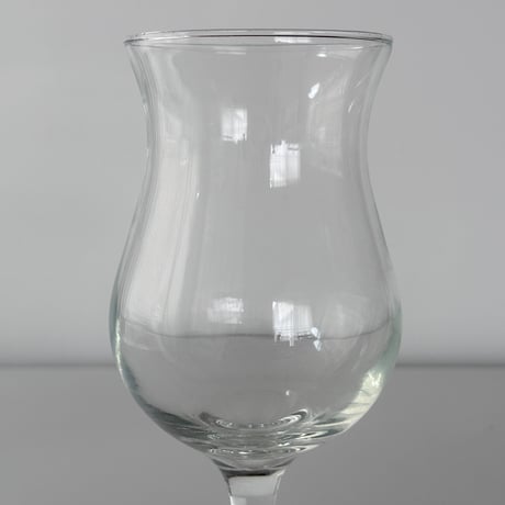 vintage big crystal glass curved USA