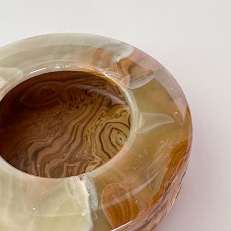 Olive-brown marble tray 70s <B>