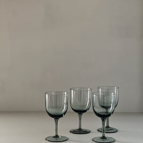 smokey blue small glass 70s