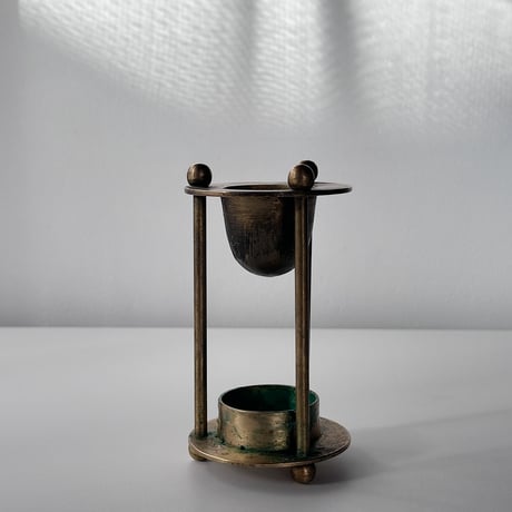 vintage oil burner brass plated 90s-B
