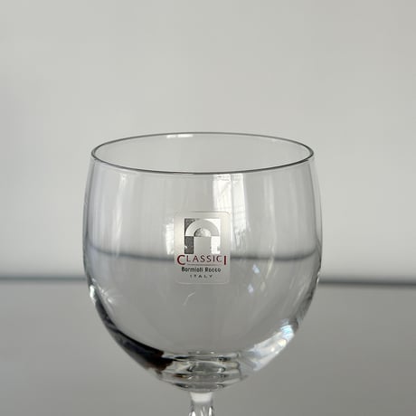 crystal wine glass with twist stem 50s ITALY