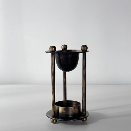 vintage oil burner brass plated 90s-A