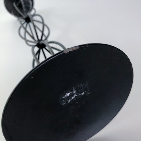 candle holder black metal wire buble