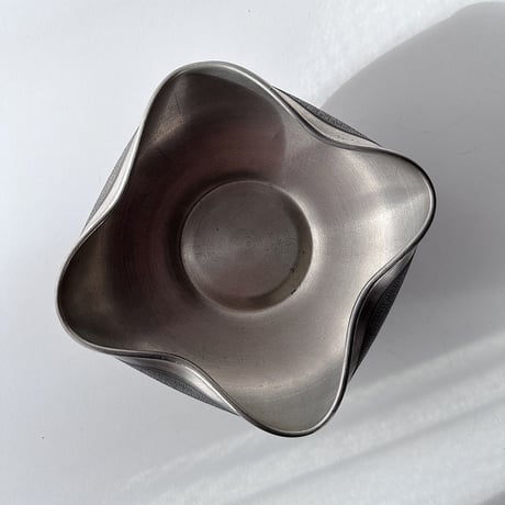 Pewter bowl distorted Norwegian 60s