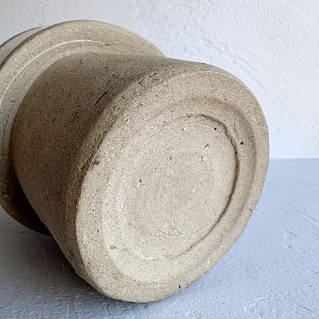 Studio pottery vase with rings