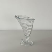 cone glass vase Italy 80-90s