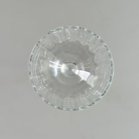 crystal fluted glass 70s USA