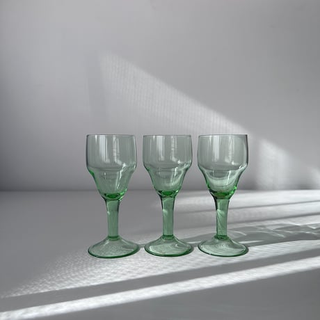 green liqueur glass 70s