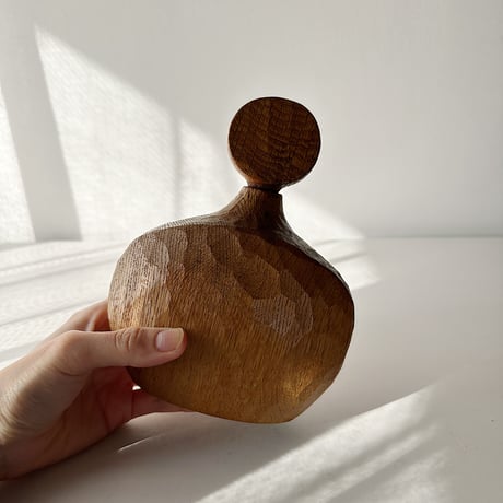 wood carved bottle 50s W.Germany