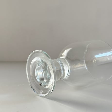 chubby stem wine glass 80s Europe