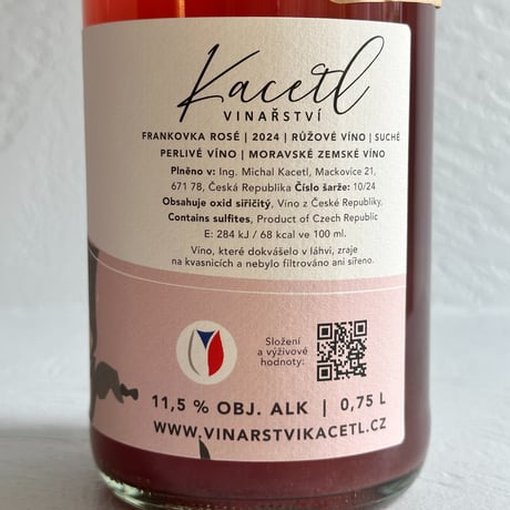 <SPARKLING,ROSE> Pet Nat Frankovka Rose 2024 / Kacetl