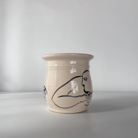 vase, planter profile and hand studio pottery 90s