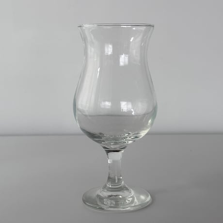 vintage big crystal glass curved USA