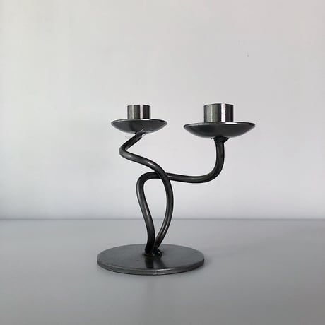 candle holder 2arms Denmark 70s