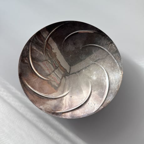 Silver plated pedestal bowl 60s