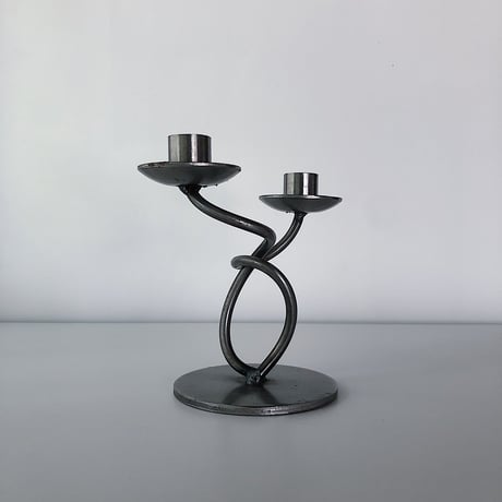 candle holder 2arms Denmark 70s