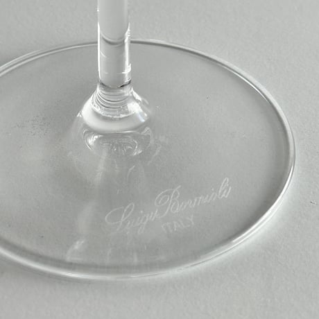 tall crystal wine glass 90s ITALY