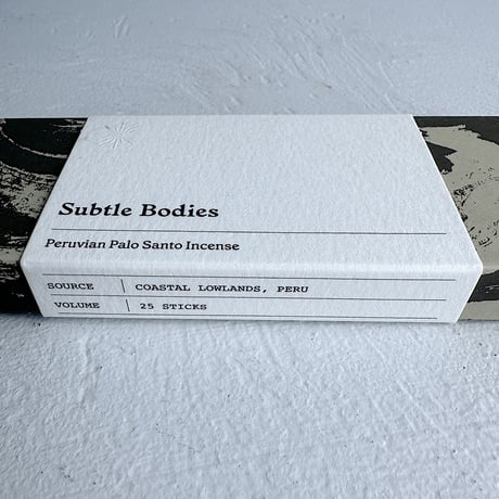 Subtle Bodies Incense - Peruvian Palo Santo