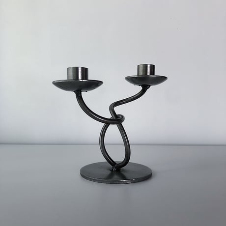 candle holder 2arms Denmark 70s