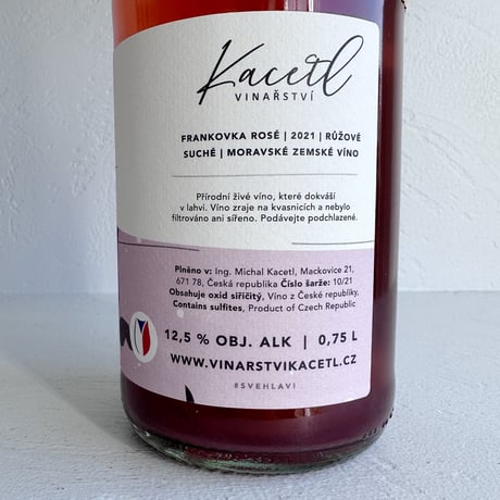 <SPARKLING,ROSE> Pet-Nat Frankovka Rose 2021 / Vinarstvl Kacetl