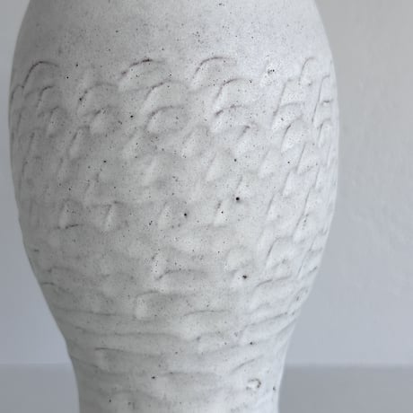 white club-shaped vase by Luise Wappler E.Germany