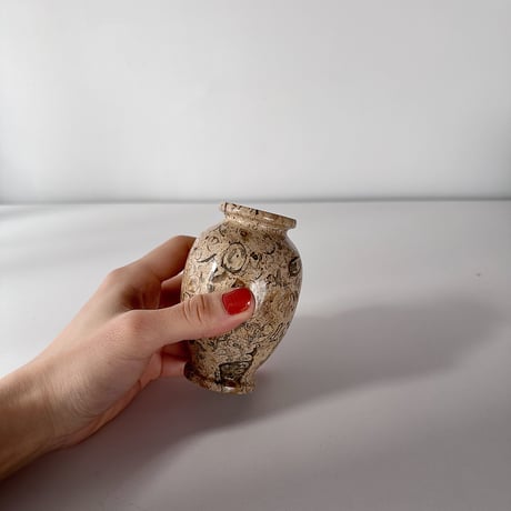 tiny granite stone vase 90s Europe