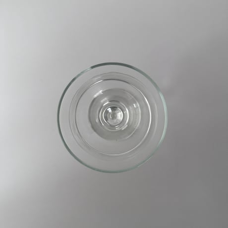 vintage big crystal glass curved USA