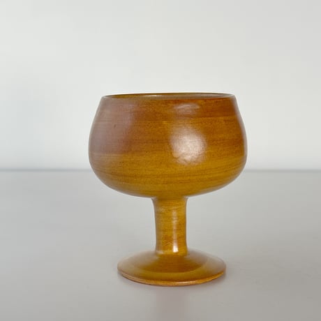 ceramic wine goblet 70s France