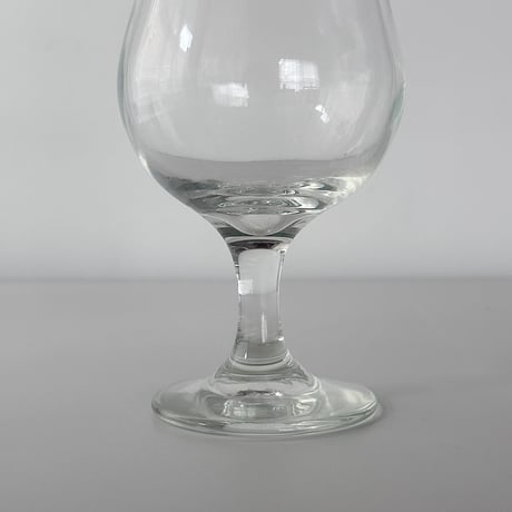 vintage big crystal glass curved USA