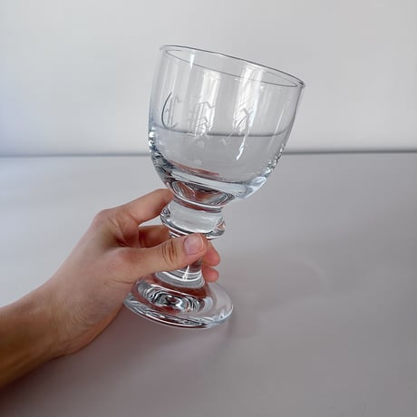 Big big big goblet with initials 80s