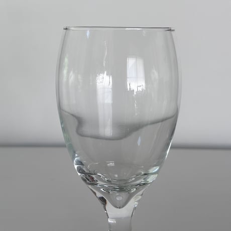 vintage heavy clear beer glass 80s