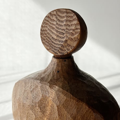 wood carved bottle 50s W.Germany