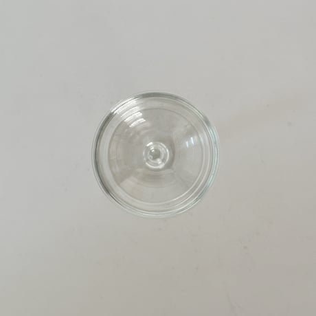 small glass with bubble stem 70-80s USA