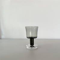 small wine glass with clear plate 60-70s Sweden